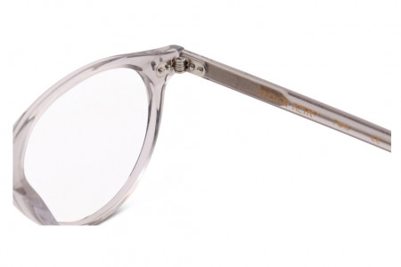 Lunettes de vue French Rétro Matthew 45mm Gris transparent, détail