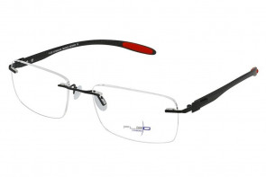 Lunettes de vue Fléo Leto - 56mm Noir mat et Rouge