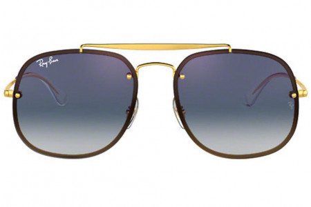 Lunettes de soleil Ray-Ban RB 3583N 58mm Bleu dégradé miroir, vue de face