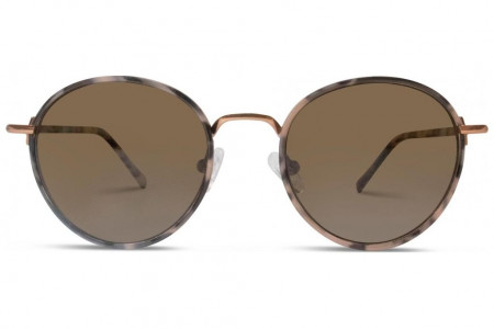 Lunettes de soleil French Rétro Denver 49mm Ecaille Bronze, vue de face