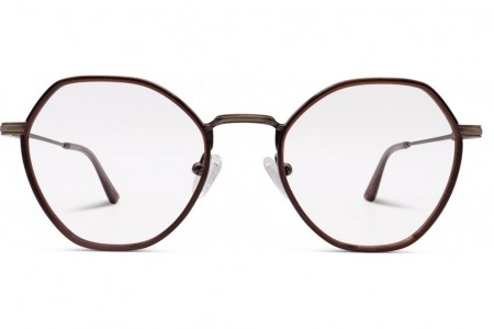 Lunettes de vue French Rétro Elsa 51mm Taupe / Bronze - vue de face