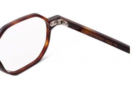 Lunettes de vue French Rétro Jeff 46mm Ecaille marron foncé - détail