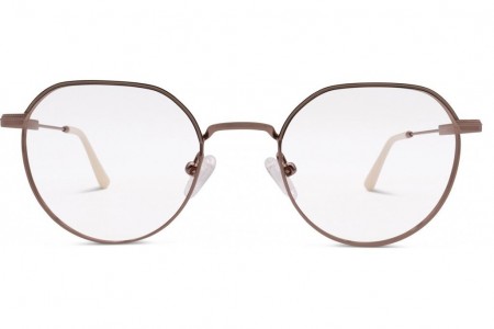 Lunettes de vue French Rétro John 48mm Beige / Or - vue de face