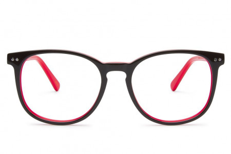 Lunettes de vue LARENA 50mm Grey on Crystal Red, vue de face