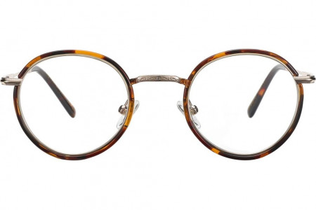 Lunettes de vue French Rétro Pride 49mm Ecaille Marron / Or, vue de face