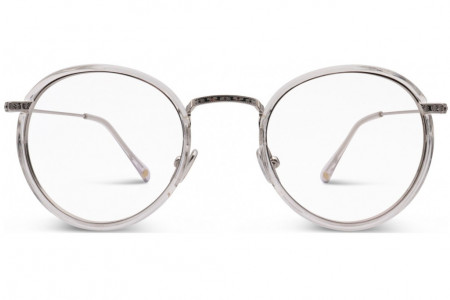 Lunettes de vue French Rétro Marcel 46mm Cristal Gris Argent, vue de face