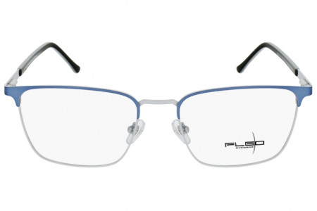 Lunettes de vue Fléo Rock 55mm Argent Bleu, vue de face