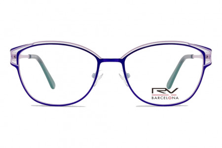 Lunettes de vue h.Mahéo RV643 - 53mm - Bleu/Rose - vue de face