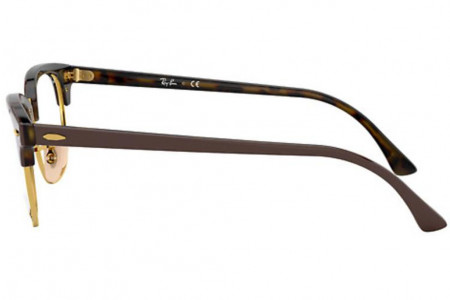 Lunettes de vue Ray-Ban RX5154 51mm Brown On Havana Yellow, vue de profil