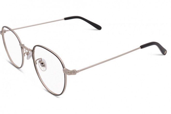 Lunettes de vue French Rétro Jules 48mm Noir / Argent