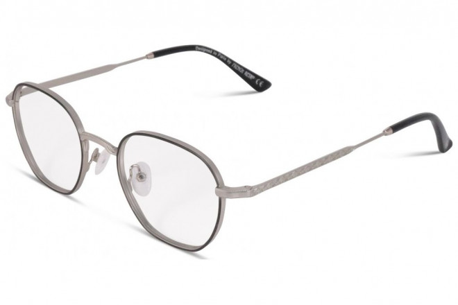 Lunettes de vue French Rétro Marlon 48mm Noir et Argent