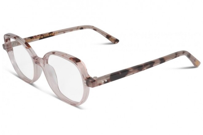 Lunettes de vue French Rétro Enfant Scaty 44mm Cristal rose / Ecaille