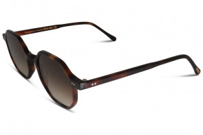 Lunettes de soleil French Rétro Jey 48mm Ecaille Marron Foncé