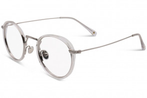 Lunettes de vue French Rétro Marcel 46mm Cristal Gris Argent