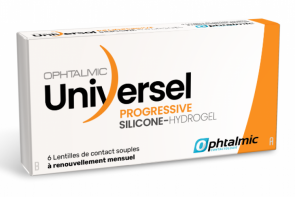 Ophtalmic Universel Silicone hydrogel Progressive - 6 Lentilles - Œil droit