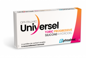 Ophtalmic Universel Silicone hydrogel Torique Progressive - Boite de 6 lentilles