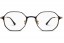 Lunettes de vue French Rétro Areski 47mm Noir / Or - vue de face