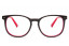 Lunettes de vue LARENA 50mm Grey on Crystal Red, vue de face