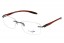 Lunettes de vue Fléo Leto - 56mm - Rouge mat - vue de face